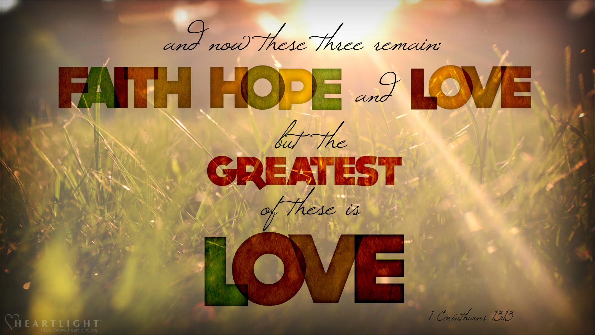 "This is the Greatest" — PowerPoint Background of 1 Corinthians 13:13