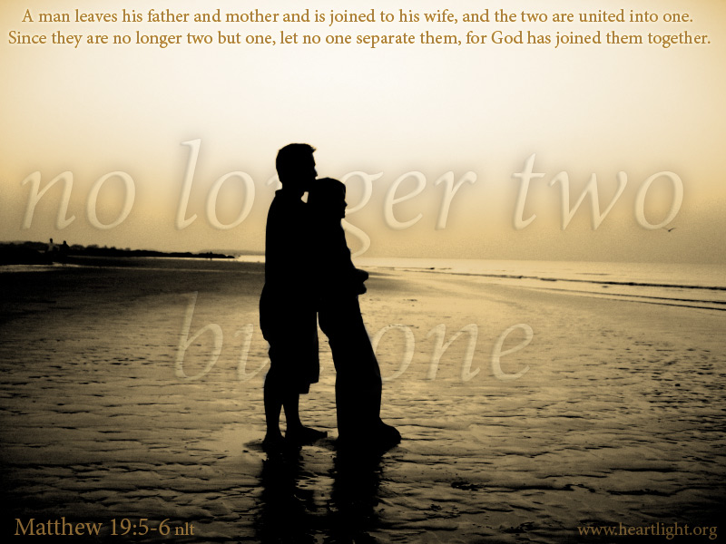 Matthew 19 5 6 No Longer Two But One Heartlight Gallery