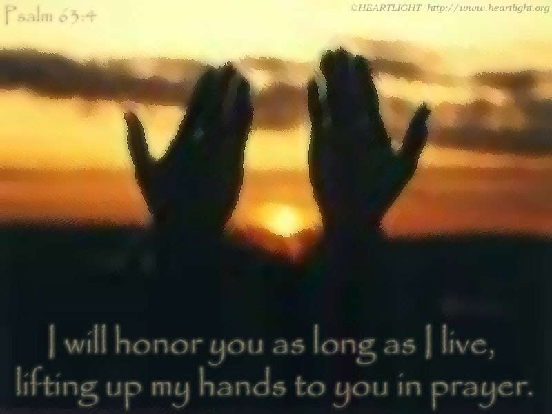 Quot I Will Lift Up My Hands Quot Powerpoint Background Of Psalm